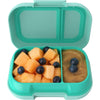 Bentgo Kids Snack - 2 Compartment Leak-Proof Bento Box Container for Snacks and Small Meals, Easy-Open Latch, Dishwasher Safe, BPA-Free for School, Daycare, & Sports - Ideal for Ages 3+ (Gray) - Aqua