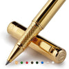 Scriveiner Black Lacquer Rollerball Pen - Stunning Luxury Pen, Real Gold Plating, Schmidt Ink Refill, Best Roller Ball Gift Set for Men & Women, Professional, Executive Office, Nice Pens - 11. Gold