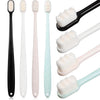 4 Pieces Extra Soft Toothbrushes for Sensitive Gums with 20000 Micro Nano Bristle for Adult Pregnant Gum Recession Elderly Braces, Protect Fragile Gums(Black, White) - Black, White, Green, Beige