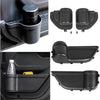 YOCTM Front Rear Door Organizer Tray For 2018 2019 2020 2021 2022 2023 2024 Jeep Wrangler JL 4XE JLU Rubicon Sport Sahara Gladiator JT Interior Storage Accessories Black (Front Door + Rear Door) - Front Door + Rear Door