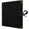 Bstorify Scrapbook Album 60 Pages (8 x 8 Inch) Brown Thick 200gsm Kraft Paper, Photo Album Scrapbook, Memory Book - Ideal for Your Scrapbooking Albums Art & Craft Projects - Black