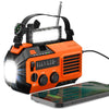 FosPower NOAA Emergency Weather Radio A1 7400mWh Portable Power Bank, AM/FM, USB/Solar/Hand Crank Charging, Battery Operated, SOS Alarm & Flashlight for Indoor/Outdoor Emergency - Orange - Model A6 Orange