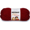 Bernat Softee Chunky Yarn, 3.5 Oz, Gauge 6 Super Bulky, Grey Heather - Wine
