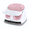 Ingenuity Baby Base 2-in-1 Booster Feeding and Floor Seat with Self-Storing Tray - Peacock Blue - Peony