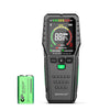 Pinless Moisture Meter for Wood Concrete – Digital Moisture Tester with 3-Color LCD Display, Audible Alarm & HOLD Function – Ideal for Firewood, Lumber, Home Inspections (Green) - Red_green