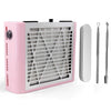 AONOLOVO Nail Dust Collector Machine, Upgraded Powerful Nail Vacuum Suction Fan Dust Extractor Manicure Tool for Acrylic Nail Poly Nail Extension Gel Removal, Pink - Pink01