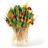 PARTYHIPPO Bamboo Cocktail Picks 200 Pack – Tropical Fruit Toothpicks 4.7 Inch Cocktail Sticks for Appetizers, Fruit, Cheese, Drinks, Party Supplies (Fruit) - Fruit