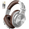 OneOdio A70 Bluetooth Over Ear Headphones, Wireless Headphones with 72H Playtime, Hi-Res, Built-in Mic, 3.5mm/6.35mm Wired Audio Jack for Studio Monitor & Mixing DJ Guitar AMP, Computer PC Gaming - Silver