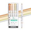 Zebra Pen Mildliner Double-Ended Highlighter Set, Broad and Fine Point Tips, Ideal for Bible Highlighting, No Bleed, Assorted Ink Colors, 15-Pack (78115) - Neutral Vintage A