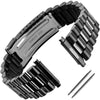 Gilden Unisex Non-Expansion 18-23mm Stainless Steel Watch Band 1536 - Black