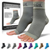 SB SOX Plantar Fasciitis Relief Socks – Ankle Brace Compression Sleeve – Arch Support for Foot Pain, Swelling, Heel Spurs – Foot Brace for Achilles Tendonitis Relief, Injury Recovery (Blue, Medium) - Gray