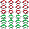 Augshy Jingle Bells, 24 Pcs Wrist Band Jingle Bells, 12 Musical Instruments Gift for Kids - Red,Green