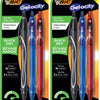 BIC Gelocity Quick Dry Blue Gel Pens, Medium Point (0.7mm), 12-Count Pack, Retractable Gel Pens With Comfortable Full Grip - Assorted