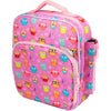 Kids Insulated Lunch Box w Snack Pocket & Expandable Water Bottle Holder For Girls- Waterproof Lunchbox Tote Keeps Food Hotter or Colder Longer - Reusable Back to School Bag Fits Most Bento Containers - Pink Owl
