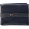 Tommy Hilfiger Men's Classic Bifold Wallet with ID Window and Multiple Card Slots - Navy Ned