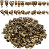 BronaGrand 100g (About 120-170pcs) Mixed Antique Copper Bail Beads,Spacer Bead,Bail Tube Beads,Bracelet Charms,Necklace Pendants for Jewelry and Craft Making - Bronze