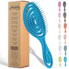 Ninabella Detangle Hair Brush for Women & Men - Does not Pull - Straightening Brushes for Straight & Curly Hair - Unique Spiral Detangling Hairbrush - Green - royal blue