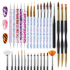 Artdone 31pcs Nail Art Brushes, Nail Art Tool Set, Dotting Tools, Dust Brush,Striping Brushes for Long Lines, Drawing Pen For Gel Polish Design supply - 31pcs