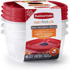 Rubbermaid EasyFindLids Food Storage and Organization Containers, 3-Pack, Racer Red, BPA-Free, Microwave & Dishwasher Safe - Red