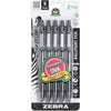 Zebra Pen Z-Grip Retractable Ballpoint Pen, Smooth-Flowing Black Ink, 1.0mm Medium Point, School Supplies, Teacher Supplies, and Office Supplies, 5-Pack (22215) - Black A
