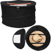 Hat Storage Box | Stuffed Animal Toy Storage | Stackable Round Pop-up Container | Travel Hat Boxes for Women & Men | Closet Organizer w Lid | Dust Cover Cowboy Sun Beach Hats (Black, 1 Pack) - Black