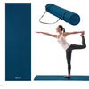 Gaiam Essentials Thick 2/5" (10mm) and Thin 1/4" (6mm) Yoga & Pilates, Fitness & Exercise Mat with Easy-Cinch Carrier Strap - Navy
