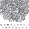 Cridoz Metal Spacer Beads for Making Bracelet, Necklace, Jewelry Making and Findings Accessories, 900Pcs, Silver - Silver2
