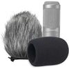 SUNMON Windscreen Foam Cover, Windscreen Pop Filter for Audio-technica AT2020 Condenser Studio Microphone,Compatible with AT-2035 AT-2050 ATR2500 ATR2500X AT-4040 Microphones,(Black) - FurFoamKit