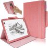 Leather Case for Remarkable 2 10.3 inch Digital Paper (2020 Released), Skin Feeling Lightweight Book Folios Cover for Tablet with Pen Holder/Hand Strap/Elastic Strap/Multi-Viewing Angles (Pink) - Pink