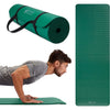 Gaiam Essentials Thick 2/5" (10mm) and Thin 1/4" (6mm) Yoga & Pilates, Fitness & Exercise Mat with Easy-Cinch Carrier Strap - Green