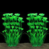 JIH Plastic Plants for Aquarium,Tall Artificial Plants for Fish Tank Decor 15.6 Inch (2 Pcs) (Purple) - Green