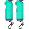 SABRE Safe Escape 3-In-1 Pepper Gel With Seat Belt Cutter & Window Breaker, Maximum Strength Pepper Spray, Snap Clip Keychain for Easy Carry & Fast Access, 0.54 fl oz, Easy to Use Fast Flip Top Safety - Mint Green 2 Pack