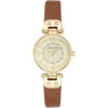 Anne Klein Women's Leather Strap Watch - Brown/Gold