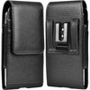 Takfox Phone Holster for Samsung Galaxy S25 Ultra S24 Plus S23 S22 S21 S20 FE 5G S10 A17 A16 A15 A14 A13 A35 A26 A36 A56 A51 A71 5G, Note 20 J7 J3 Leather Cell Phone Pouch Belt Clip Holder Case,Brown - Leather-Black