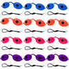 Super Sunnies UV Eye Protection FDA Compliant Eyeshields, Tanning Bed Goggles, Red Light Therapy Glasses w/Strap - Random - Pack of 12