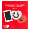 Pearhead Newborn Baby Handprint and Footprint Kit - No Mess Clean-Touch Ink Pad With Impression Cards, Safe for Skin, Perfect Keepsake for Family, Acid-Free, Black - 1-Pack, Hearts