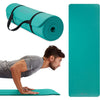 Gaiam Essentials Thick 2/5" (10mm) and Thin 1/4" (6mm) Yoga & Pilates, Fitness & Exercise Mat with Easy-Cinch Carrier Strap - Teal