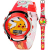 Accutime Kids Pokemon Digital LCD Quartz Watch for Boys, Girls, and Adults All Ages - Pikachu Red