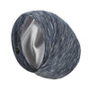 Satin Bonnet Silk Lined Sleep Cap- Adjustable Hair Cover for Women Men Frizzy Hair Night Cap Patients Care - Blue White