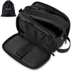 Elviros Toiletry Bag for Men, Large Travel Shaving Dopp Kit Water-resistant Bathroom Toiletries Organizer PU Leather Cosmetic Bags - Black