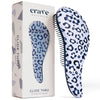 Crave Naturals Glide Thru Hair Brush - Detangler Brush for Curly, Straight, Wet or Dry Hair - Gentle Detangling Brushes for Adults, Kids, Toddlers - Hair Accessories for Women, 7.5x3" - Pink - Blue Cheetah