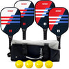 Helium Pickleball Paddles Set of 4 - USAPA Certified - Graphite Fiberglass Surface, Lightweight Honeycomb Core - Patriot
