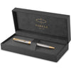PARKER Sonnet Ballpoint Pen, Stainless Steel with Gold Trim, Medium Point Black Ink (1931507) - Stainless Steel and Gold