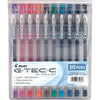 PILOT G-Tec-C Gel Ink Rolling Ball Pens, Micro Fine Point (0.3mm), Black Ink, 12-Pack (35488) - Assorted Colors