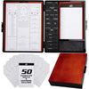 Monster Wooden Deluxe DND Stat Tracker Case- Compatible with Dungeons and Dragons- Record RPG Character Notes, Attacks, Abilities- Felt Dice Rolling Tray, Notebook, 50 Character Sheets for Gameplay - Dark Stain