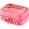 Veki Transparent Makeup Bag Travel Cosmetic Bags Case Waterproof Toiletries Bag Large Capacity Open Storage Bags Organizer With Zipper, Portable Make Up Organizer for Women and Girls - Rose Red