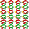 Augshy Jingle Bells, 24 Pcs Wrist Band Jingle Bells, 12 Musical Instruments Gift for Kids - Multicolor