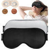 Heated Eye Mask (2-Packs), Moist Warm Compress Microwave with Flaxseed Cassia Seed, Weighted Eye Mask for Sleeping, Dry Eyes, Stye Eye Treatment, Relief Eye Fatigue (Black&Grey) - Black