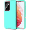 MXX Case Compatible with Galaxy S21 Ultra Case, 3-Layer Super Full Heavy Duty Body Bumper Cover/Shock Protection/Dust Proof, Designed for Samsung Galaxy S21 Ultra 5G 6.8 Inch 2021 (Green/Gray) - Aqua/light Pink