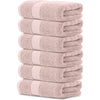 Luxury White Hand Towels - Soft 100% Turkish Cotton | Highly Absorbent Hotel spa Bathroom Towel Collection | 16x30 Inch | Set of 6 - 18: Pink